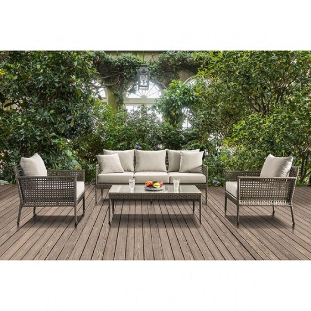 Aleisha Patio Sofa Outdoor Sofas Cream 5