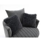 Hoople Channel Tufted Swivel Chair - Image 11