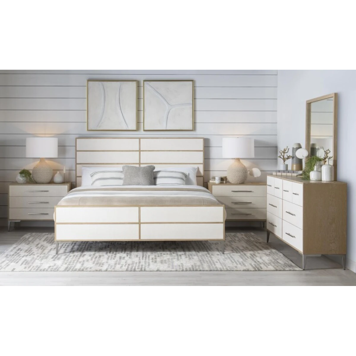 Complete Rattan Panel Bed Cal King 6/0 Beds Beds 8