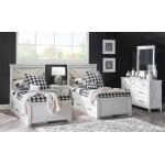 Complete Panel Bed Twin 33 White Finish Youth Beds Aged White 11