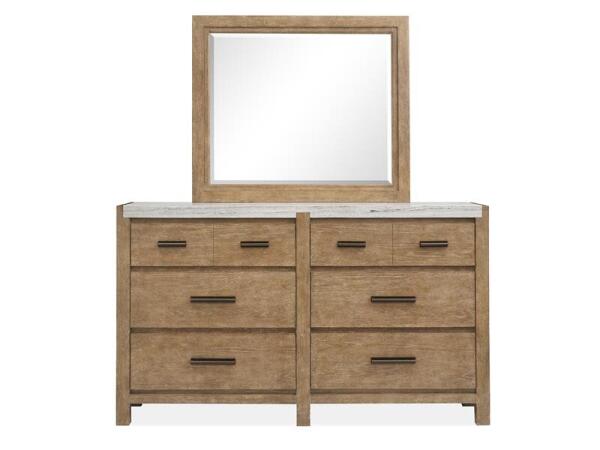 Plum Creek – LT. Brown Landscape Mirror Bedroom Mirrors Brown