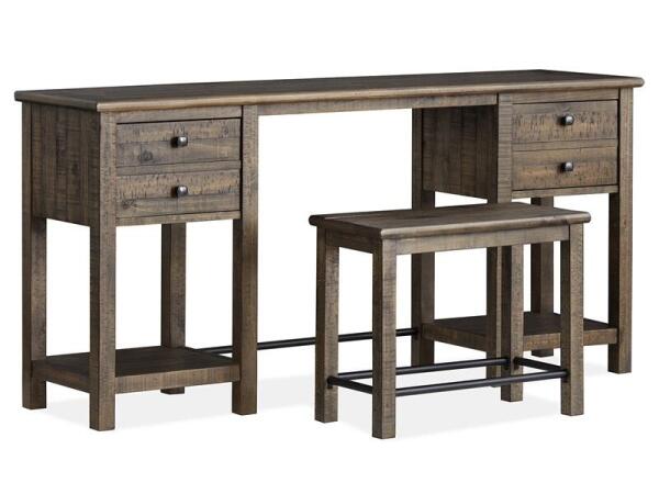 Smithton Rectangular Sofa Table w/1 Stool Sofa Tables Brown 19