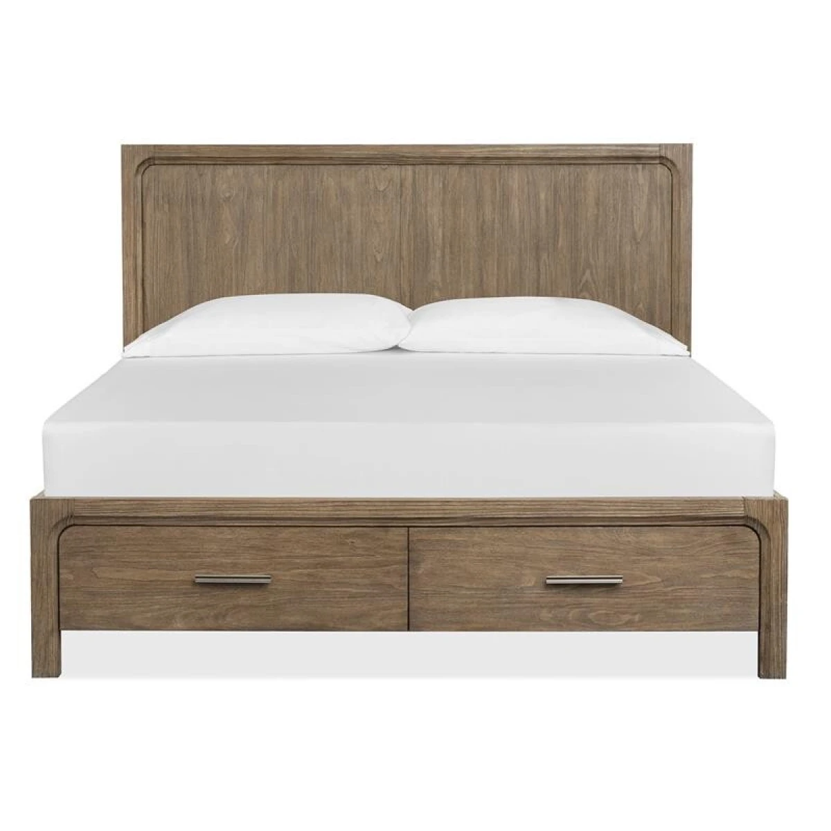 Westbourne B5888-54SF Wood Queen Panel Bed Storage Footboard SU - Image 2