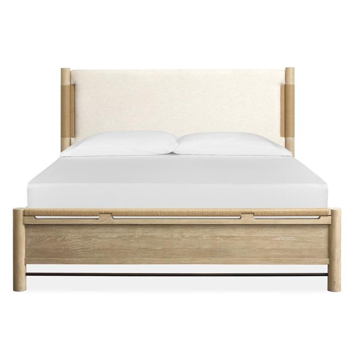 dfd09271530270baea6cb490c2996b0e Sunset B5783-65F Wood King Panel Bed Paper Cord Footboard SU - Image 1