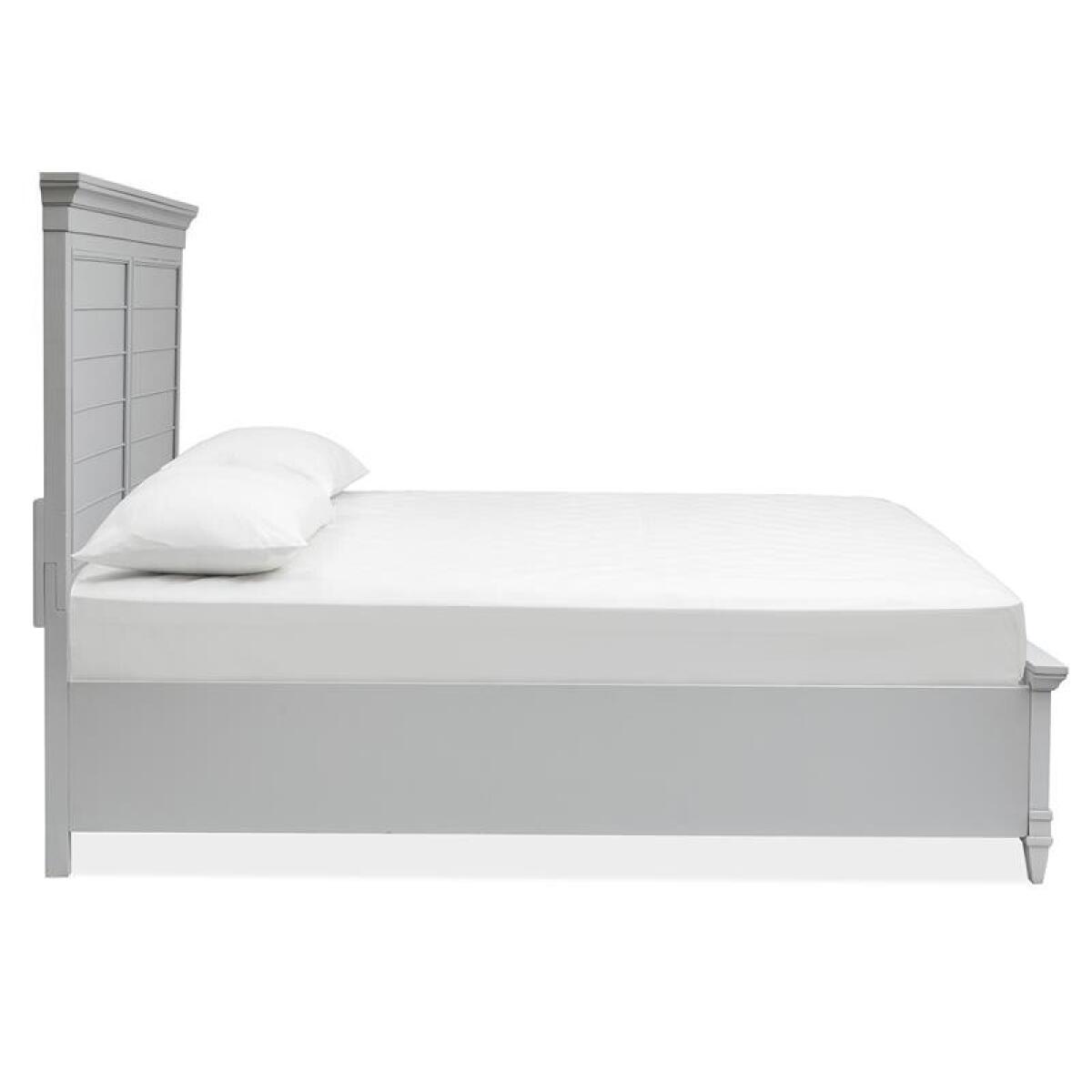 Charleston Complete King Panel Bed - Grey - Image 4