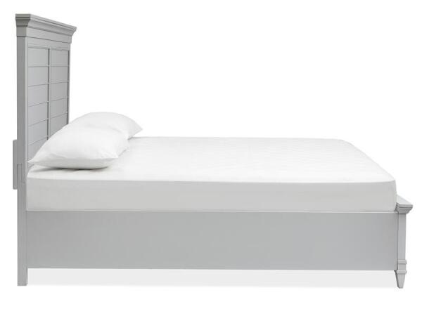 Charleston Complete King Panel Bed - Grey - Image 4