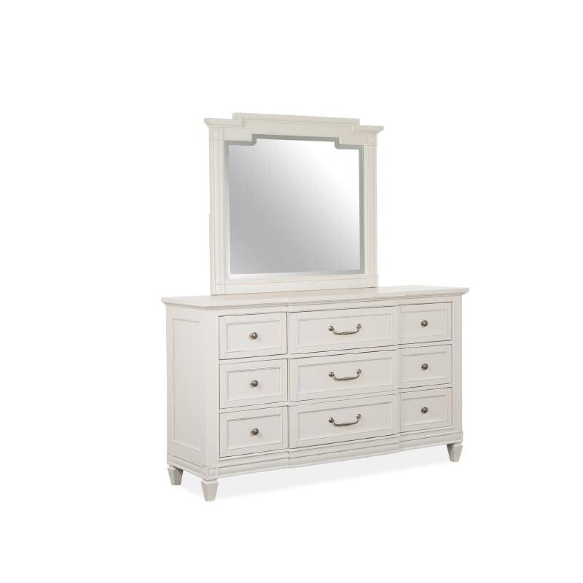 Willowbrook Landscape Mirror Bedroom Mirrors Egg Shell White w/slight rub through, M10868 Natural Fabric 5