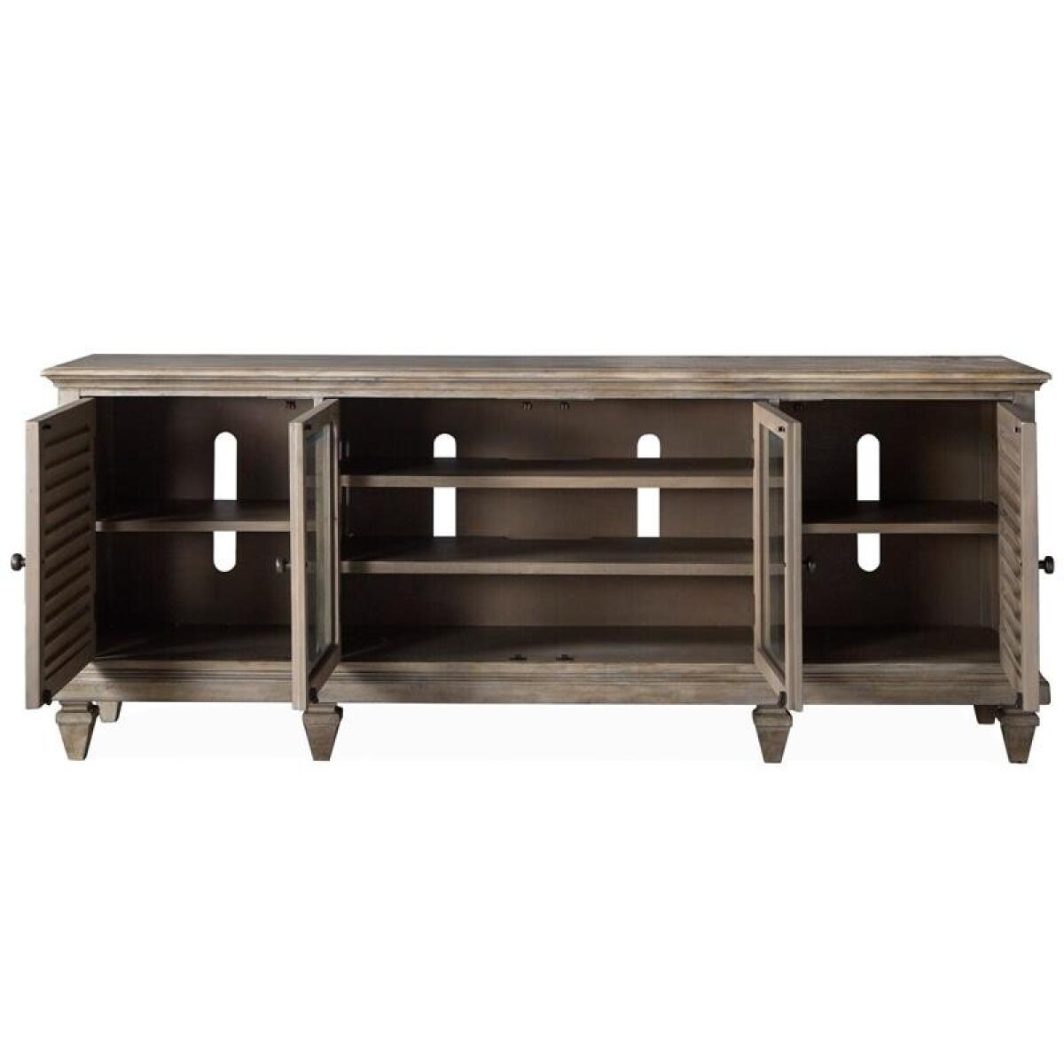 Lancaster Large Console Entertainment Stands Brown 5