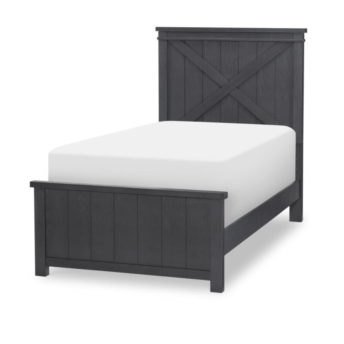 e204d4dd0da00ea95cdb3324ce962f88 Complete Panel Bed Twin 33 Black Finish - Image 1