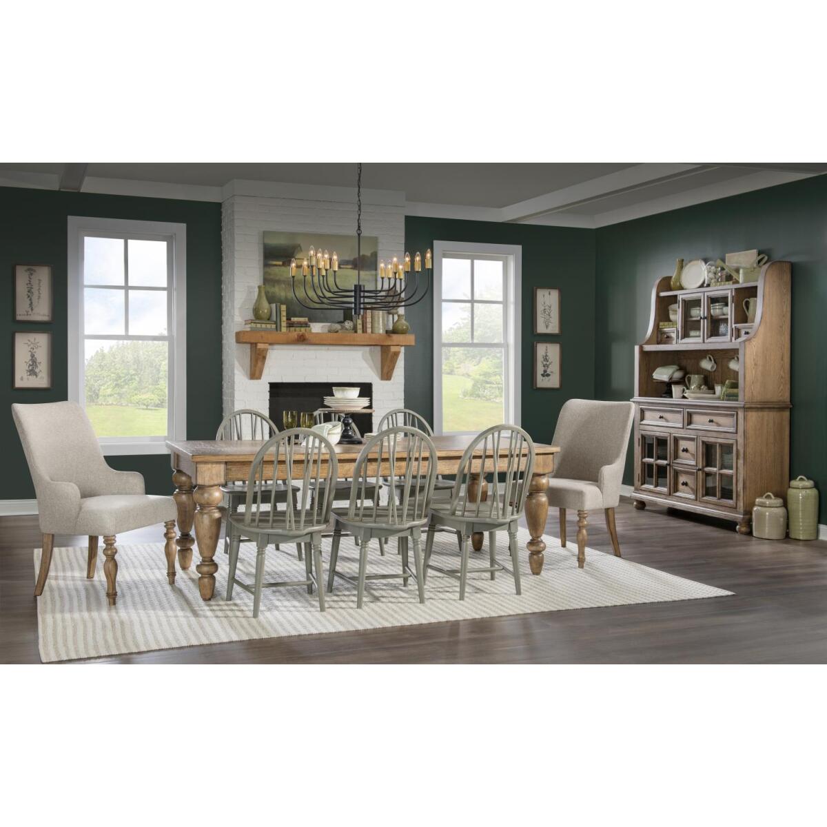 Chimney Leg Table Dining Tables Barnwood Oak 11