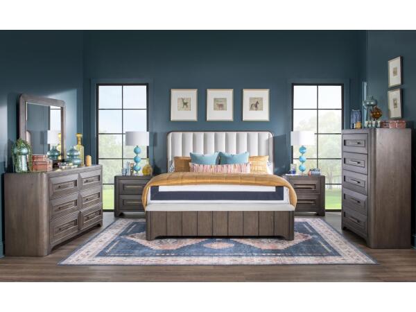 Complete Queen Uph Bed 5/0, 6 Drawer Dresser, Mirror Bedroom Sets Bedroom Sets