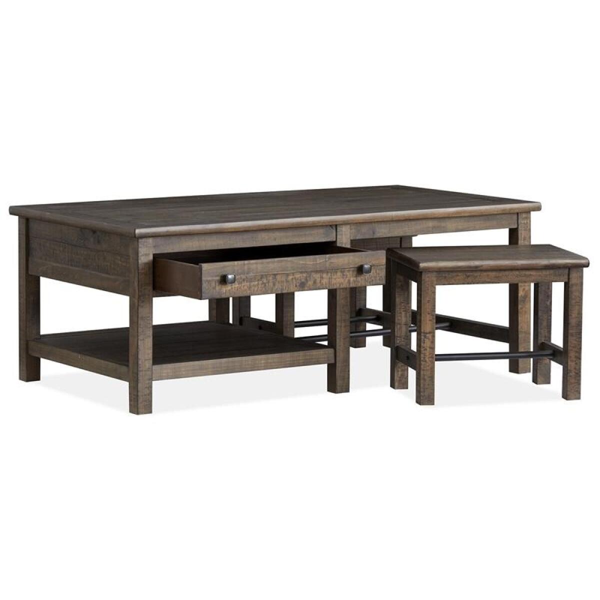 Smithton Rectangular Cocktail Table w/2 Stools - Image 3