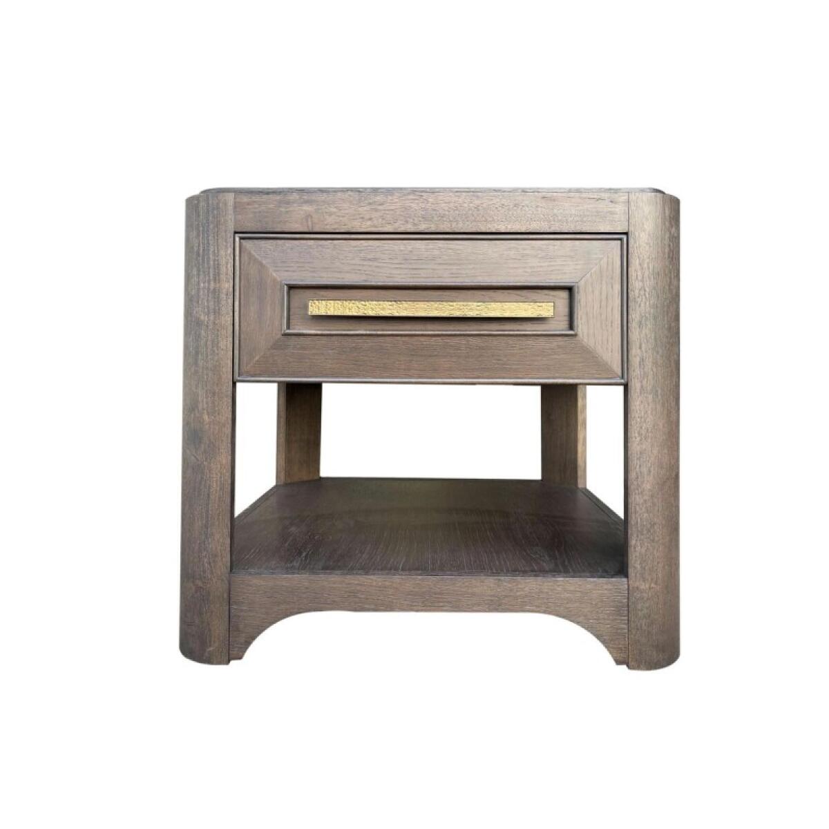 Square End Table With Wood Top End tables Brown 4
