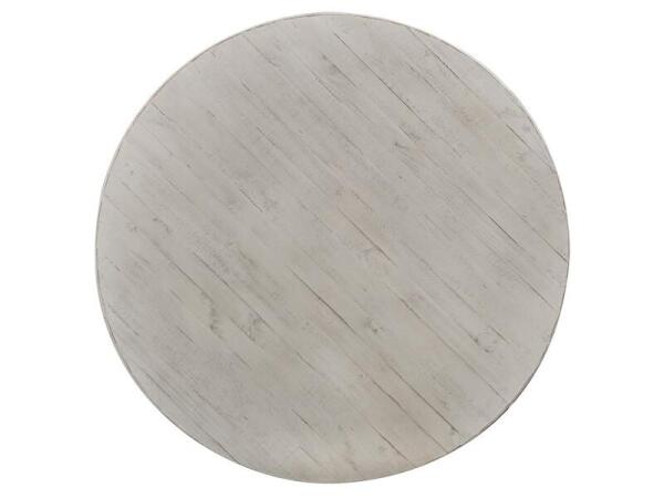 Bronwyn 48″ Round Dining Table Dining Tables Alabaster, Toasted Nutmeg, Antique Brass w/Pewter Overlay, Baja Natural Fabric 11