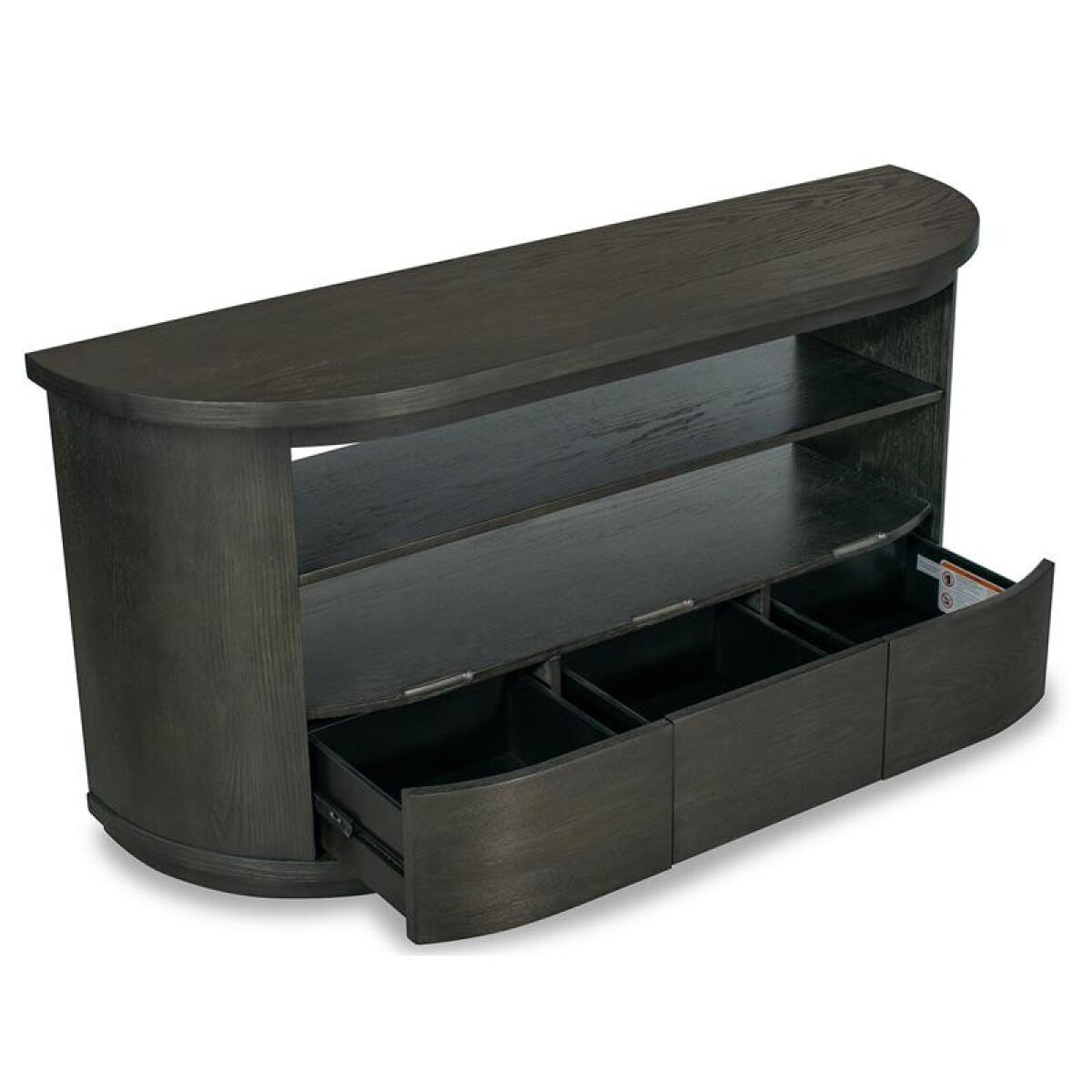 Bosley T5762-75 Brown Demilune Console - Image 10