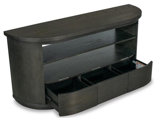 Bosley T5762-75 Brown Demilune Console - Image 10
