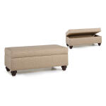 Storage Ottoman w/ Turned Leg 901-60