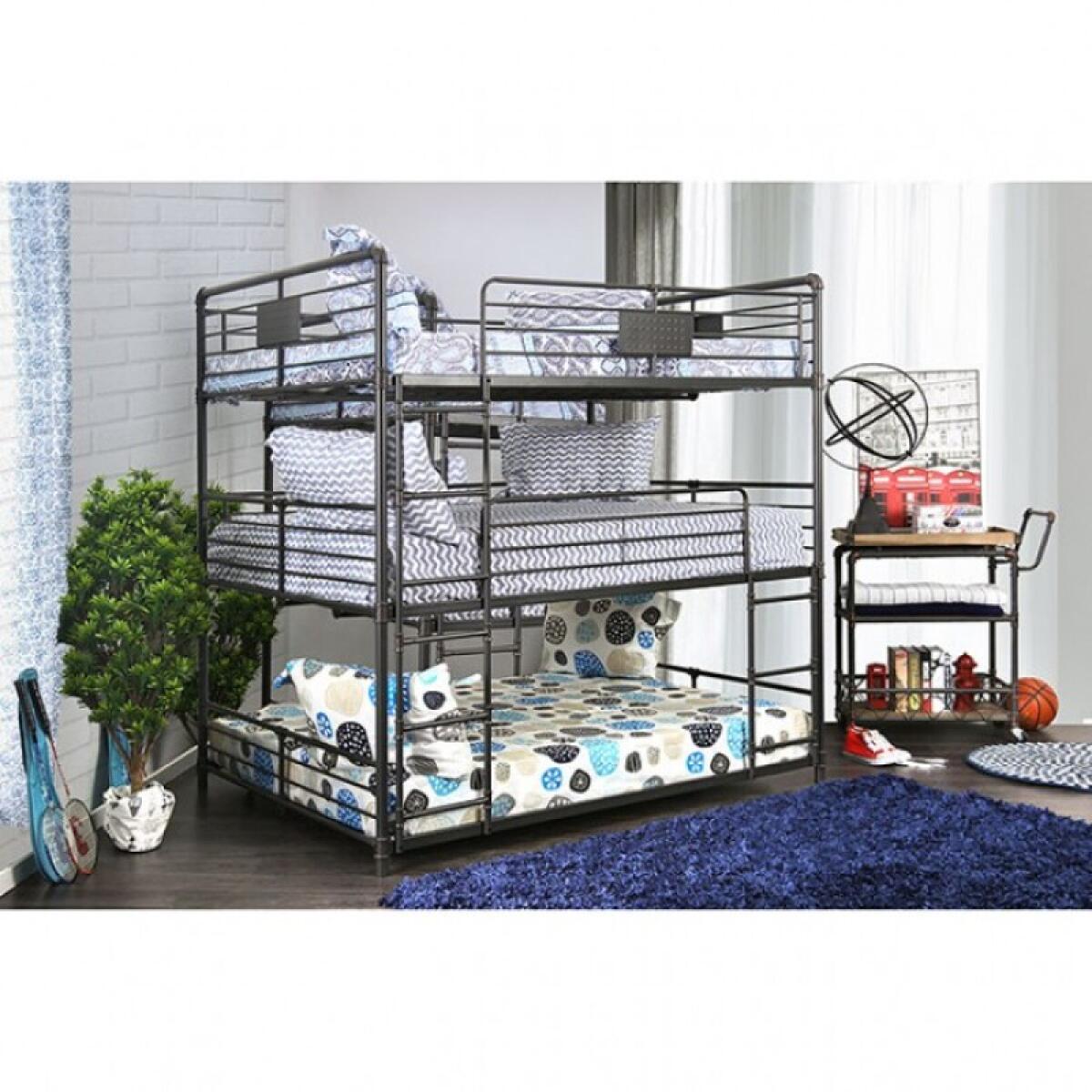 Olga Full/Full/Full Bunk Bed Youth Beds Antique Black 5