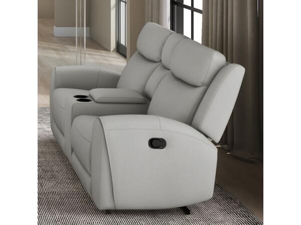 Jacobus Manual Recliner Loveseat w/ Console Loveseats Furniture of America