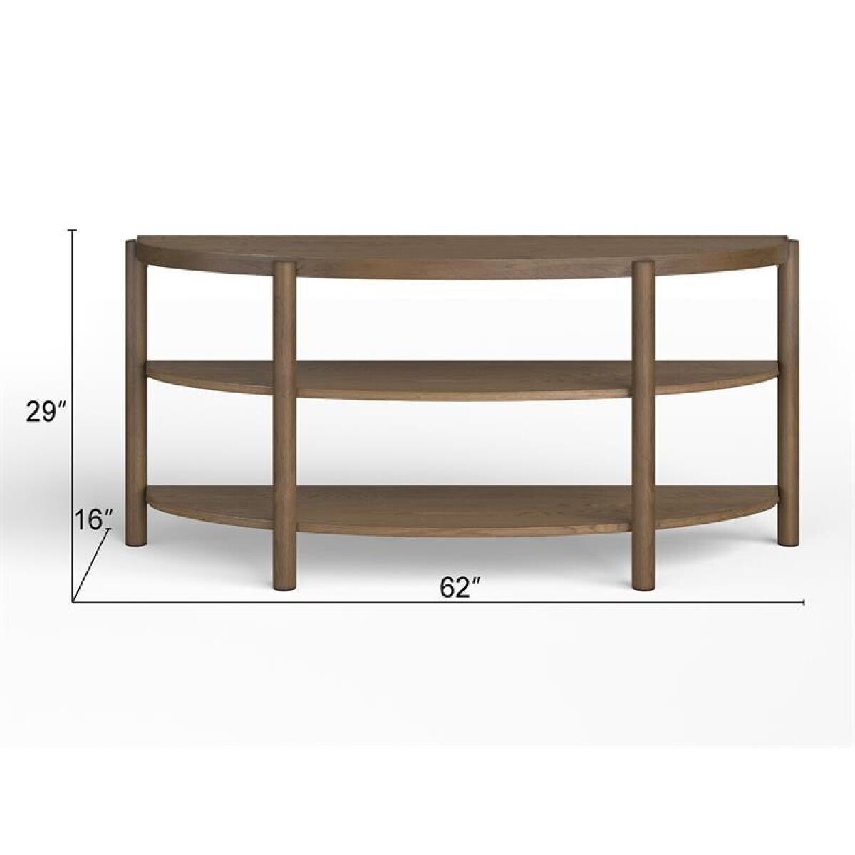 Hadleigh Brown Demilune Sofa Table - Image 3