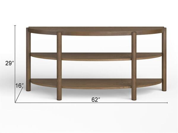 Hadleigh Brown Demilune Sofa Table - Image 3