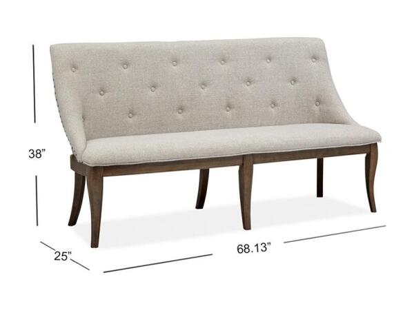 Roxbury D5011-78 Bench w/Upholstered Seat & Back - Image 5
