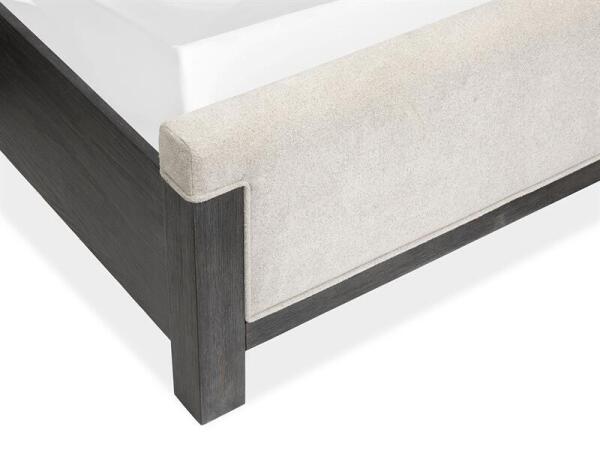 Plum Creek - Black Complete Cal.King Upholstered Panel Bed - Image 6