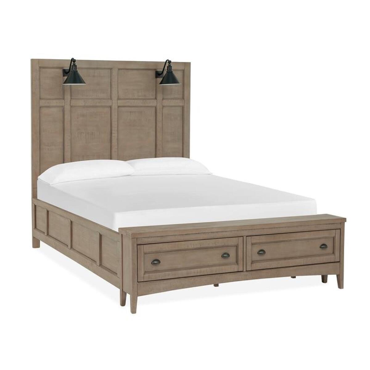 Paxton B4805-59B Complete Queen Lamp Panel Storage Bed - Image 7