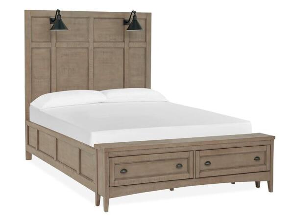 Paxton B4805-59B Complete Queen Lamp Panel Storage Bed - Image 7