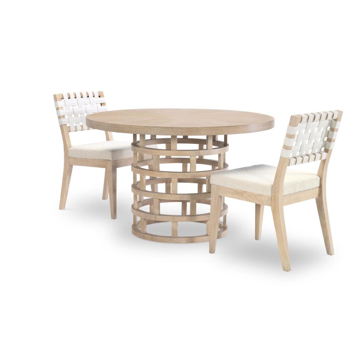 Complete Round Pedestal Table Dining Sets Brown 11