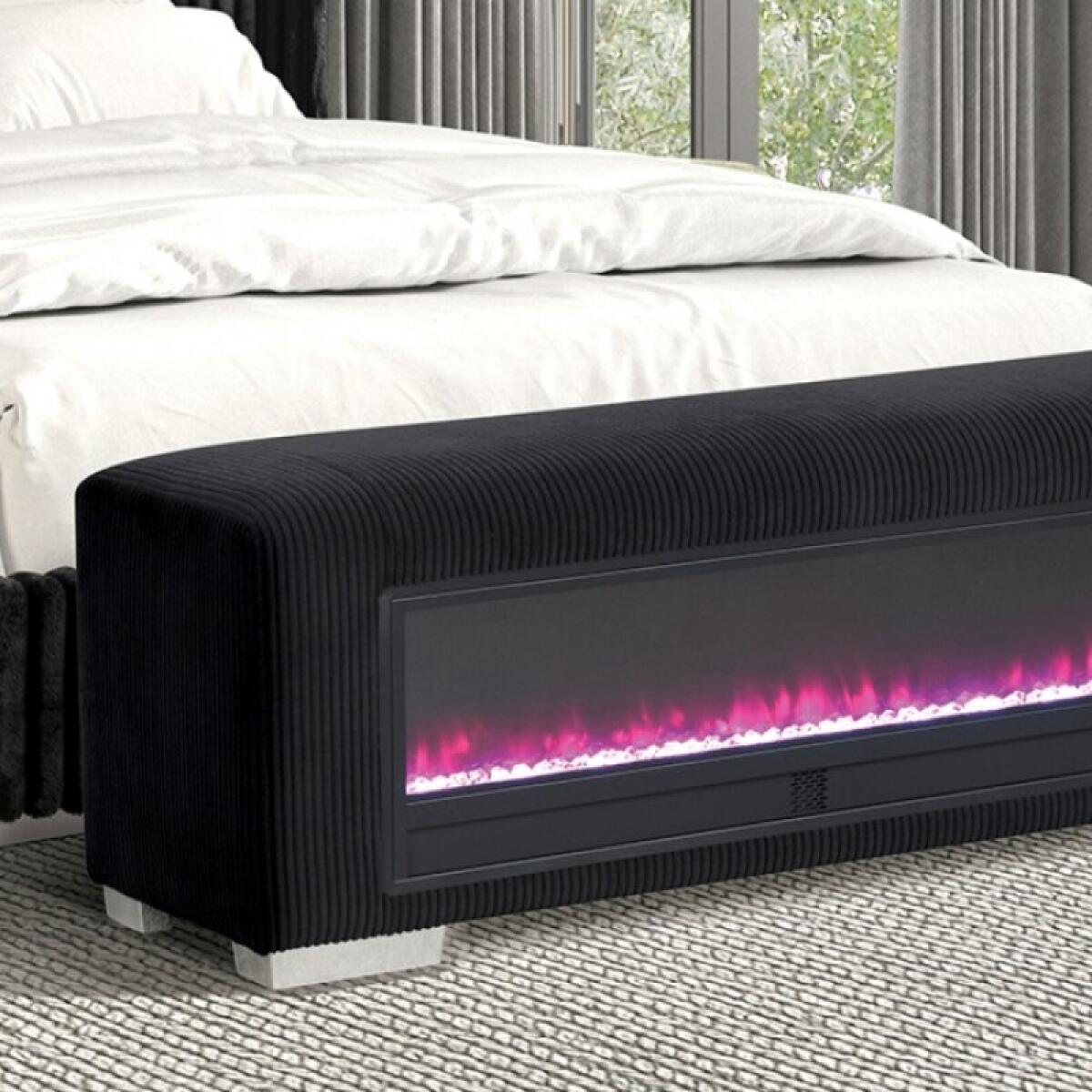 Elnath Bench w/ Visual Crystal Fireplace - Image 2