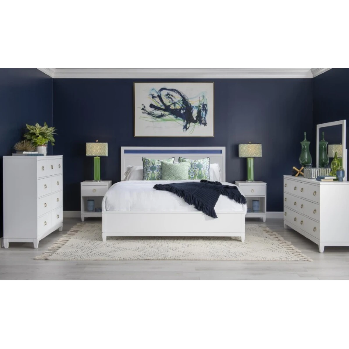 1160 Summerland BR Dresser White Finish - Image 4