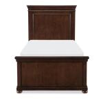Complete Panel Twin Bed Cherry Finish Youth Beds Brown 11