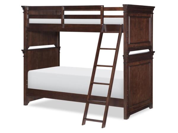 Complete Bunk Twin Cherry Finish Youth Beds Brown