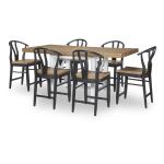 Wishbone Back Counter Height Chair Black Chairs & Benches Black 18