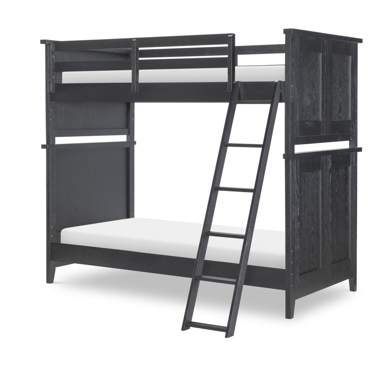 Complete Twin Over Twin Bunk End Blacksmith Youth Beds Black 4