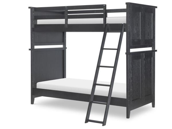 Complete Twin Over Twin Bunk End Blacksmith Youth Beds Black