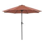 Tano 9′ Outdoor Umbrella + 21″ Round Base Outdoor Accessories Brown 9