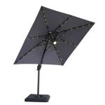 Xico 8 Ft Square Umbrella w/ Double Top w/ LED Light + 37" Large Base - Image 8