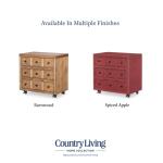 Nightstand 3 Drw W/ Casters Barnwood Oak CLH4010-3100 - Image 7