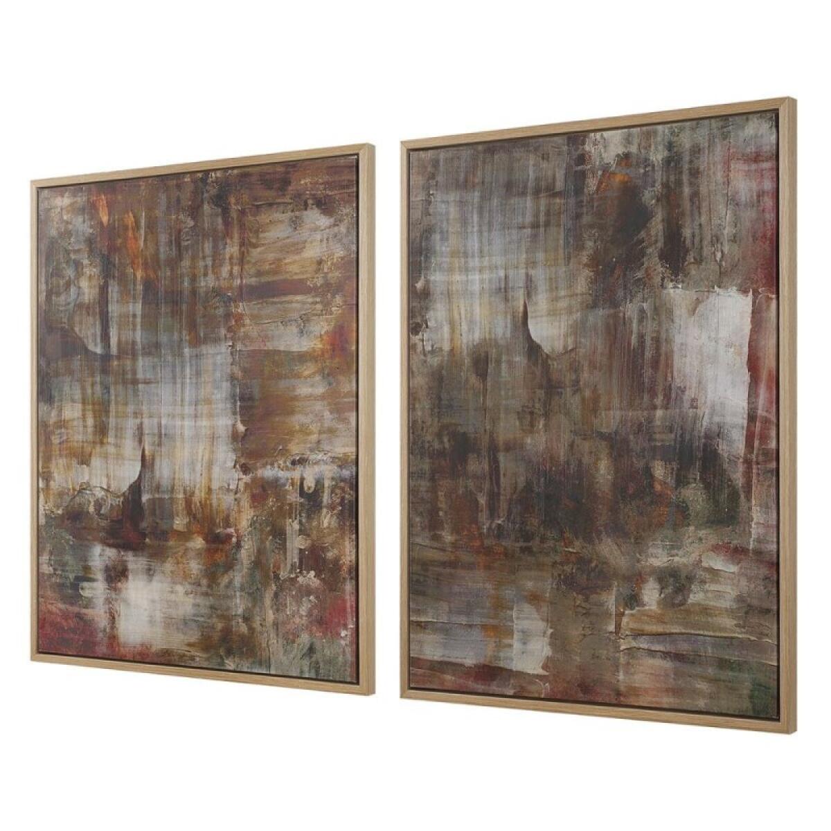 Molten Patina Framed Canvases, S/2 - Image 5