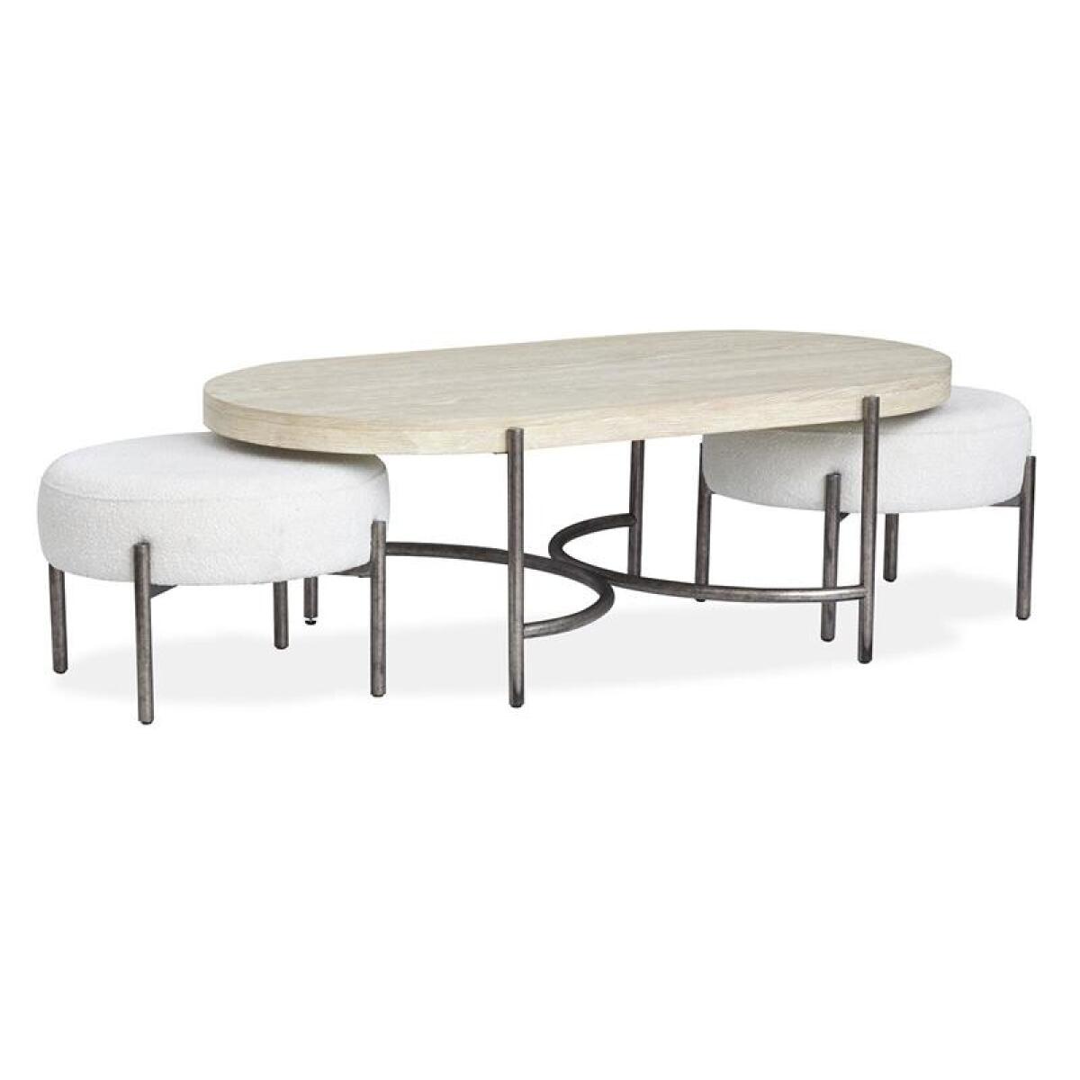 Jennings Oval Cocktail Table w/2 Ottomans (Uph. Seat) Cocktail & Coffee Tables Cocktail & Coffee Tables 10