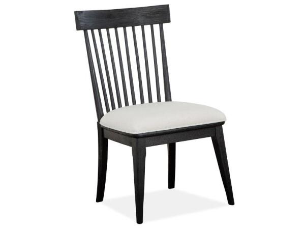 Harper Springs Dining Side Chair w/Uph.Seat&Wood WindsorBack(2/ctn) Chairs & Benches Black