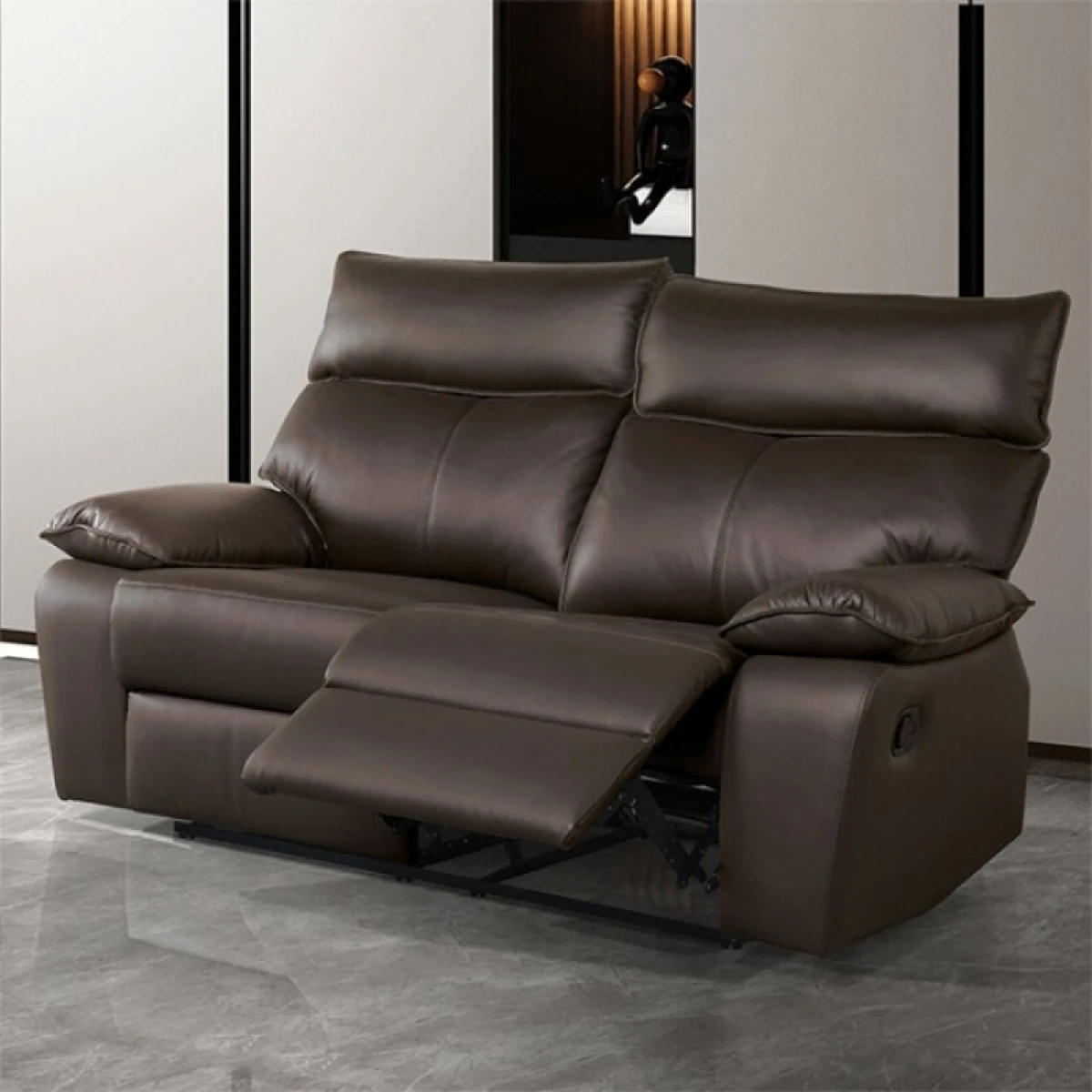 Onoria Manual Recline Loveseat Loveseats Brown 4