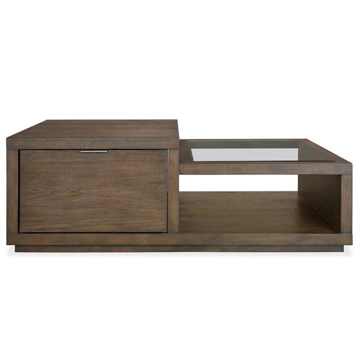 Merrick Rectangular Cocktail Table w/Casters Cocktail & Coffee Tables Brown 11
