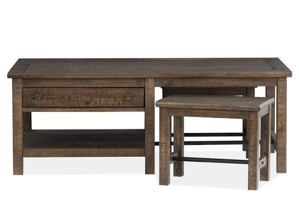 Smithton Rectangular Cocktail Table w/2 Stools - Image 16