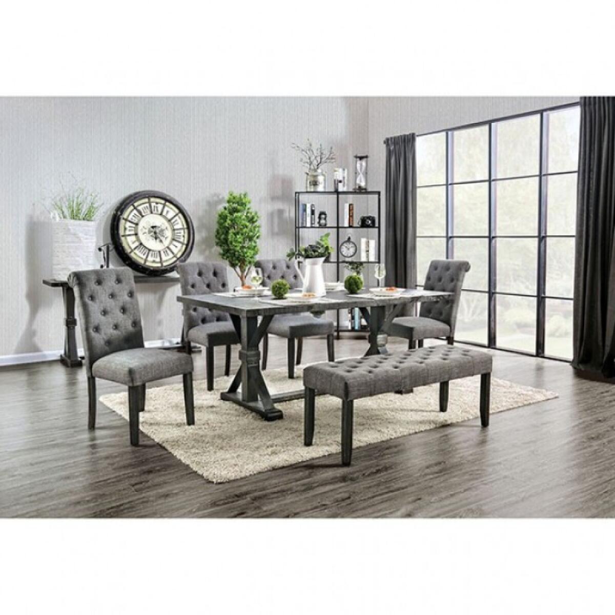 Alfred 6 Pc Dining Table Set w/ Bench - Image 8
