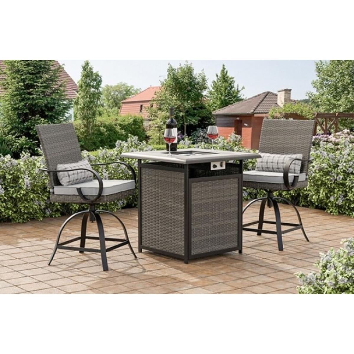 Arosa Fire Pit Counter Ht. Table Dining Tables Black/Gray 5