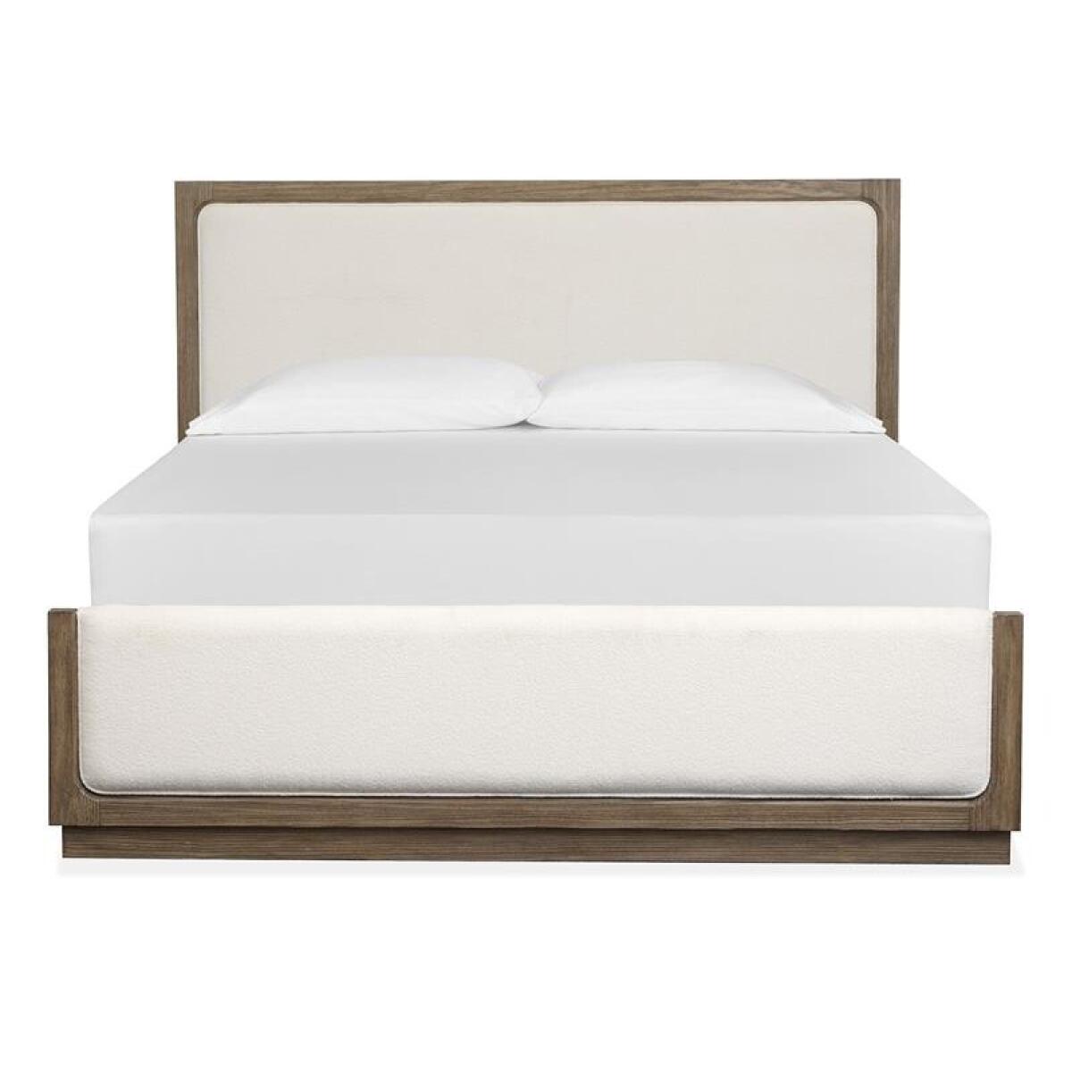 f0368dca66168cfa6a46dfb0430bf136 Westbourne B5888-55H Wood Queen Panel Bed Upholstered Headboard KD - Image 1