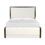 Rowan Wood Queen Panel Bed Upholstered Footboard SU